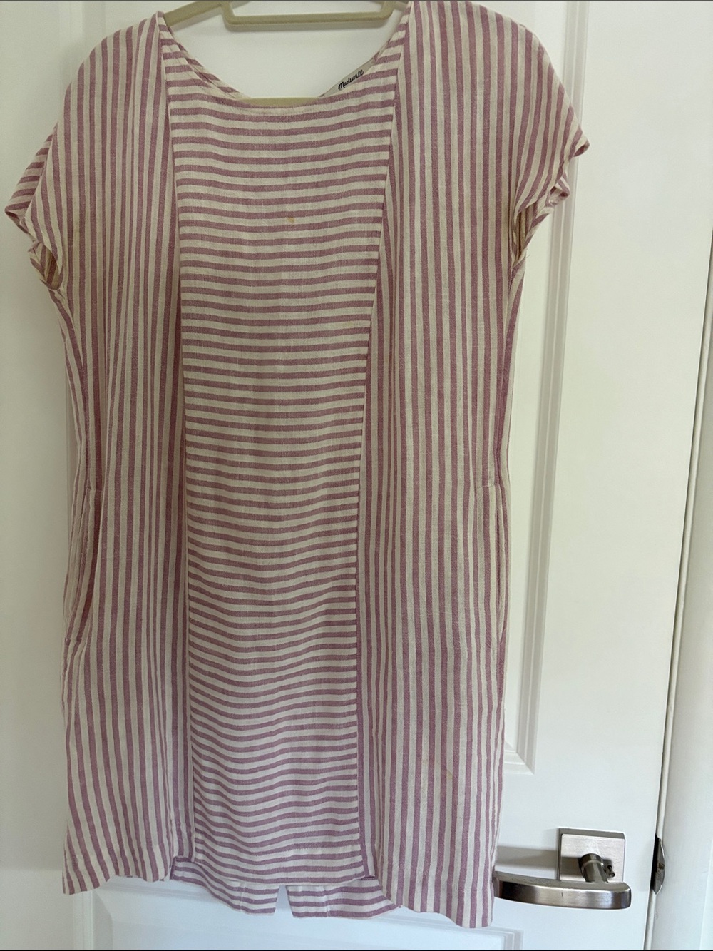 Madewell Pink and White Striped Tunic Dress